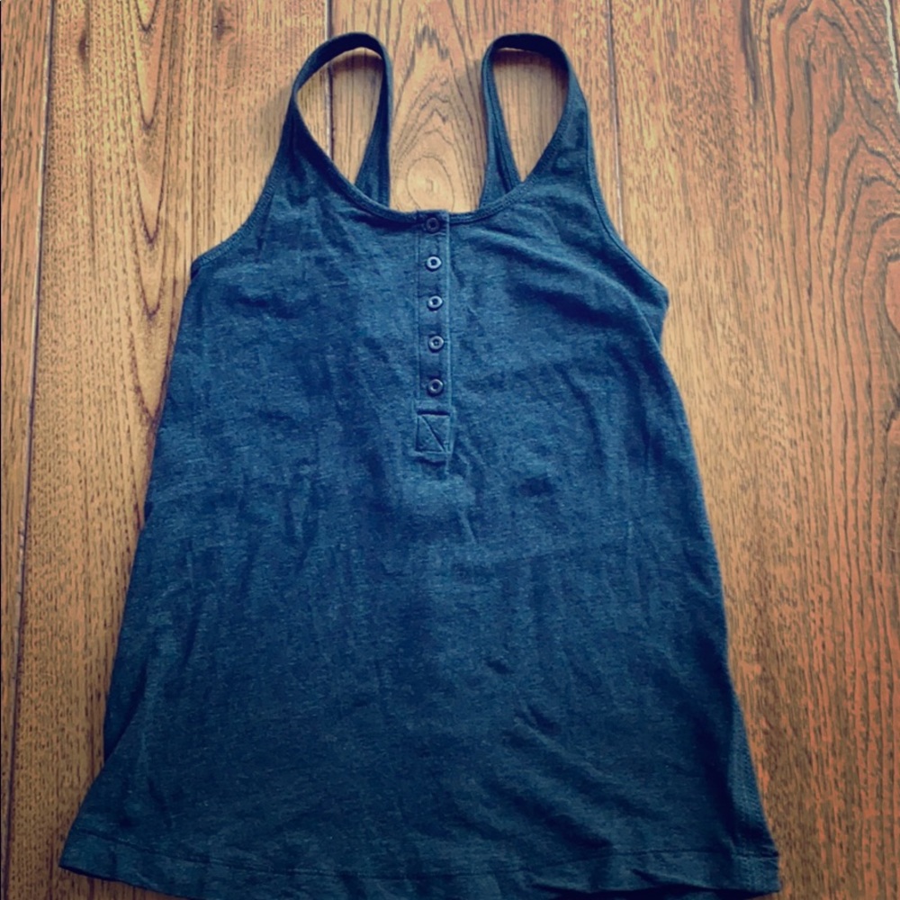 🍋🍋🖤 Lululemon Charcoal Gray Cotton Tank!!